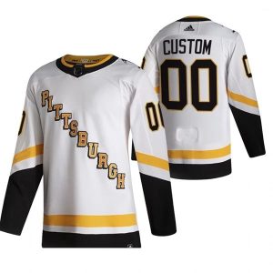 Pittsburgh Penguins Trikot Benutzerdefinierte 2022 Reverse Retro Weiß Authentic